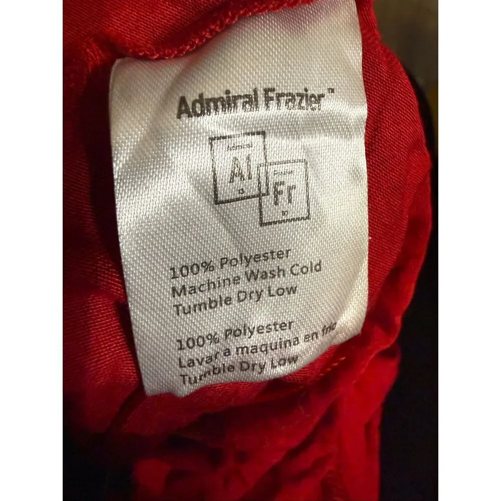 Admiral Frazier Red Single Scoop Pullover Mock Neck Shirt Red Size Large NWT